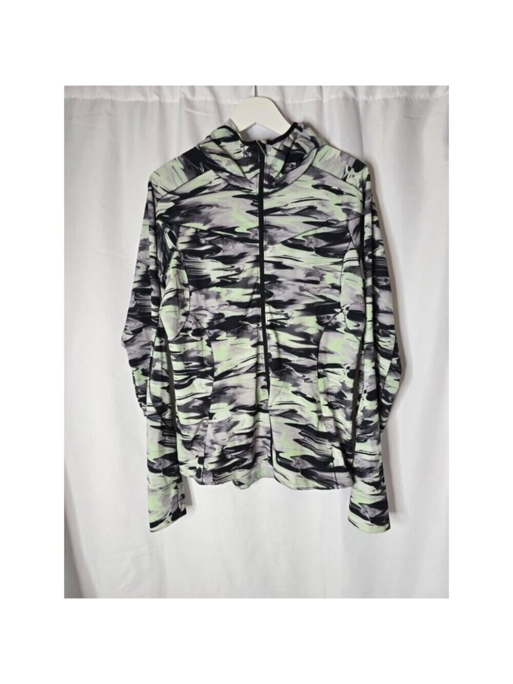 Lululemon Mist Over Windbreaker Women Sz 10 Paint Glide Multi Packable Hooded